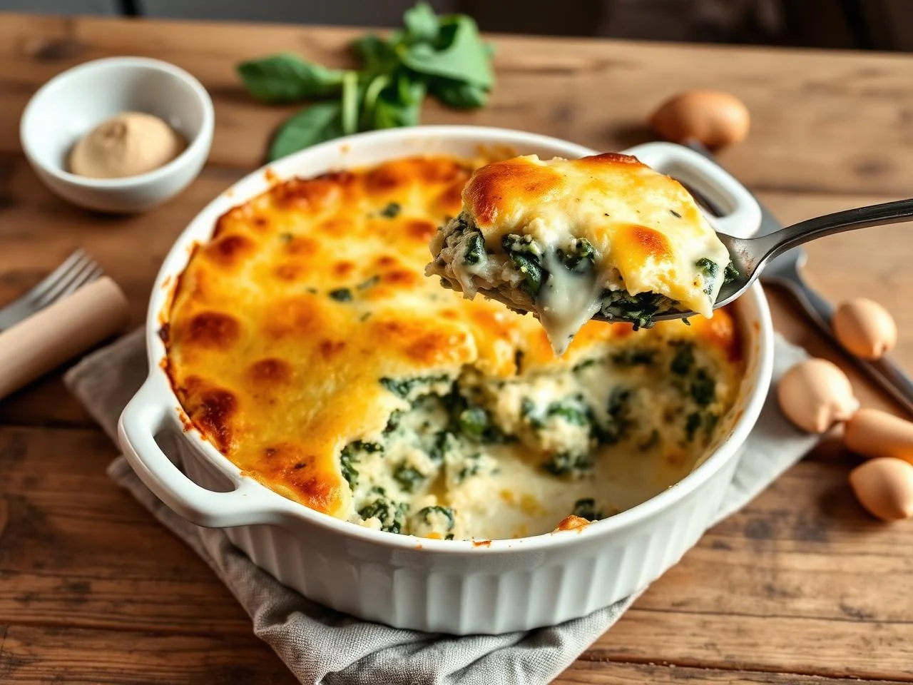 Spinach And Cheese Calzone Casserole