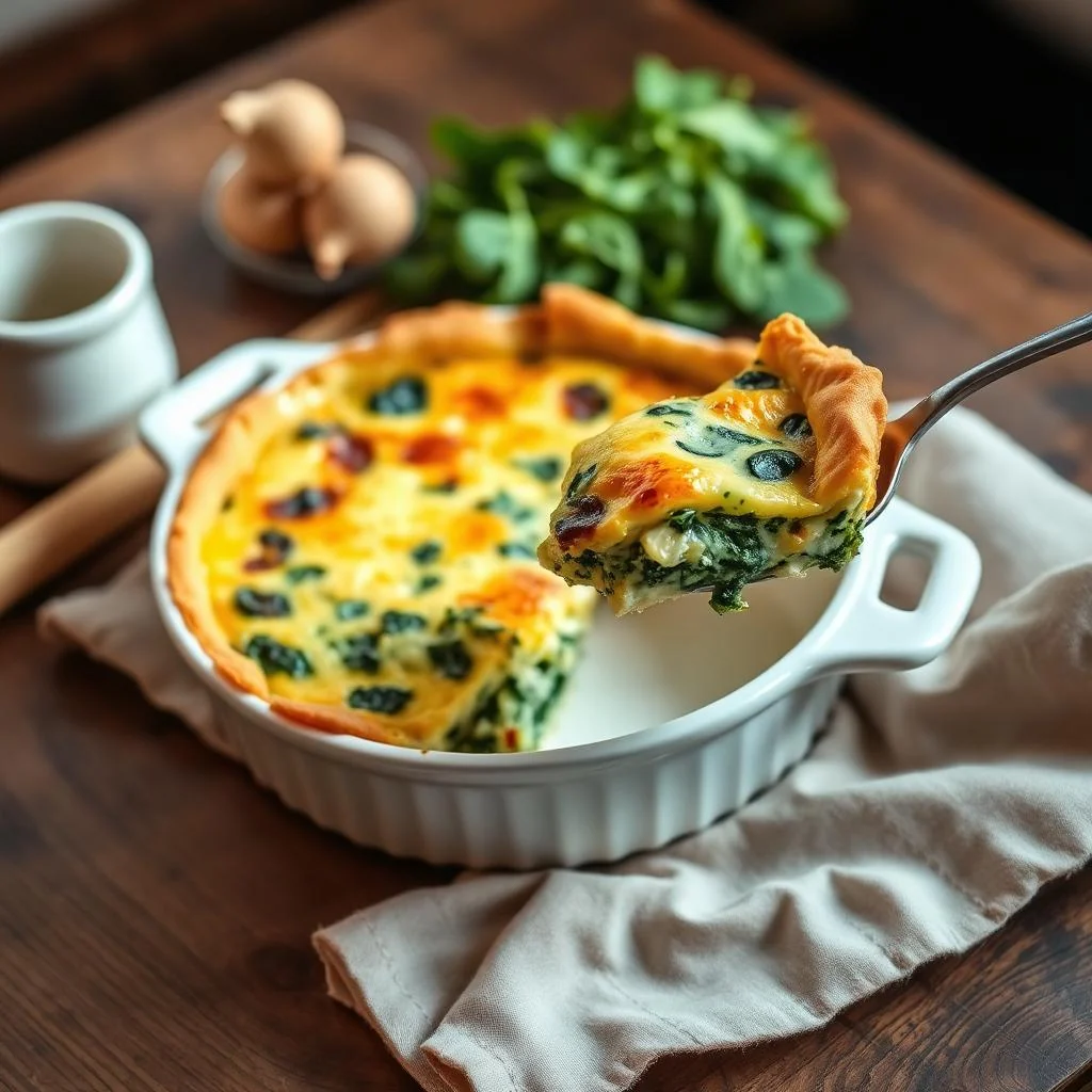 Spinach And Cheese Quiche
