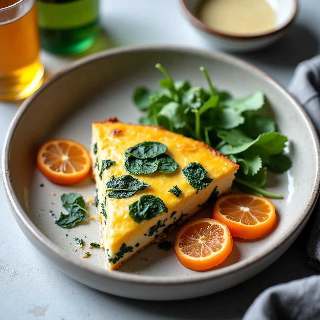 Spinach and Feta Egg White Frittata