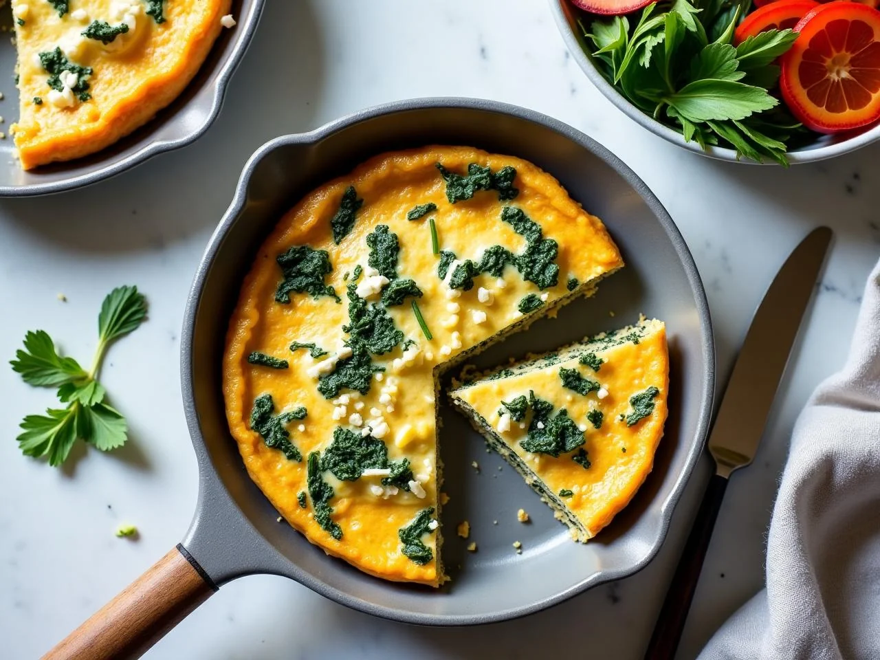 Spinach and Feta Egg White Frittata