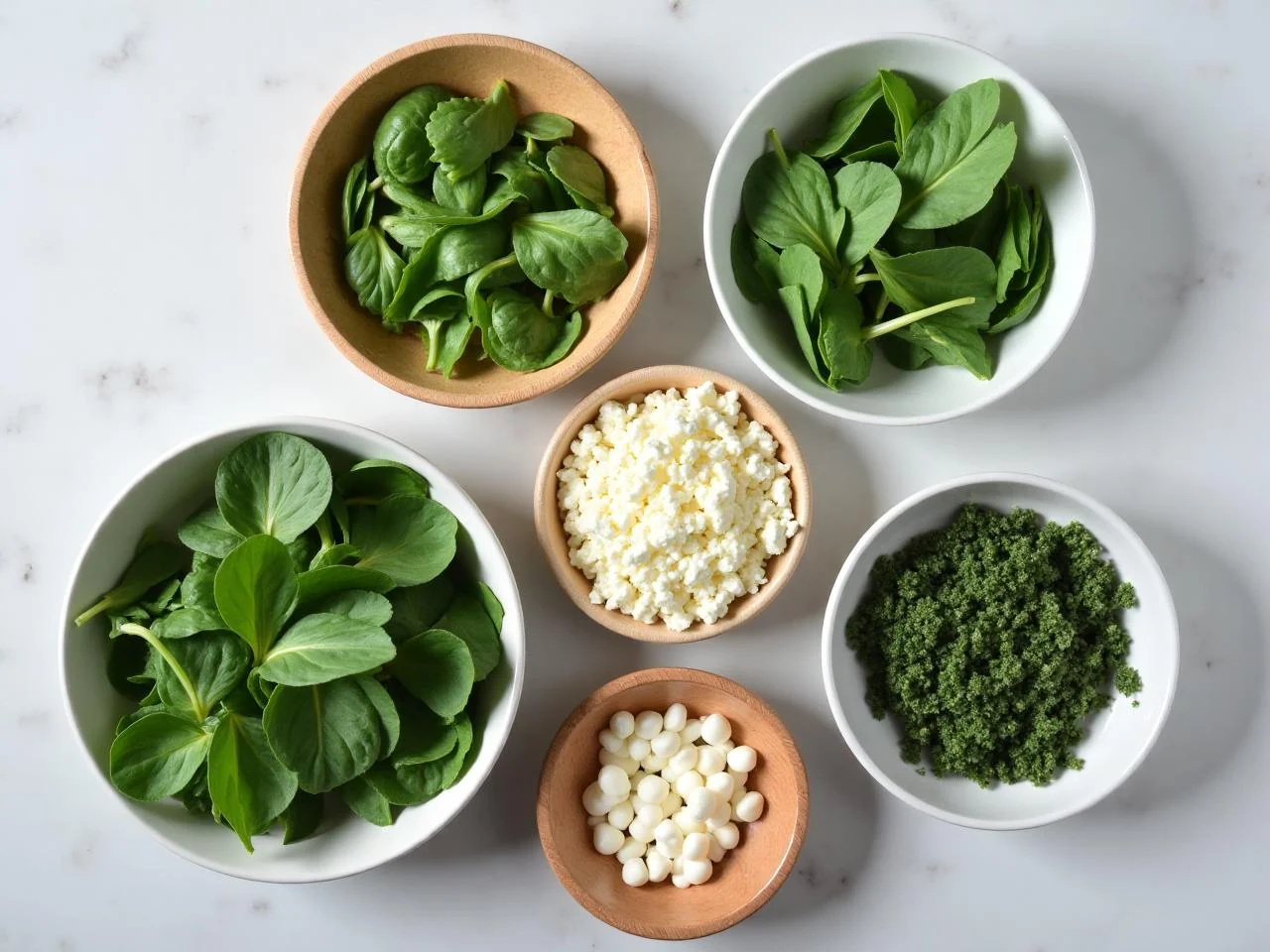 Ingredients for Spinach and Feta Egg White Frittata