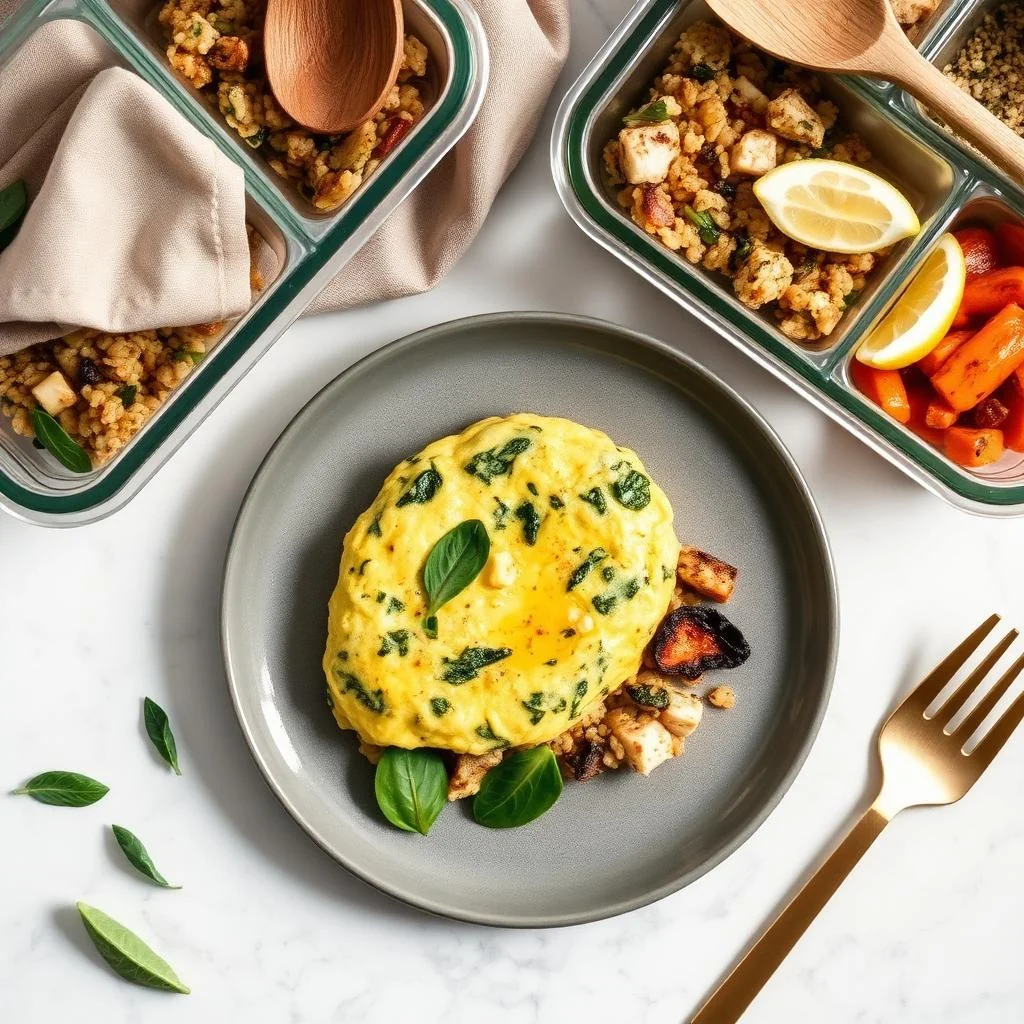 Spinach And Feta Omelette