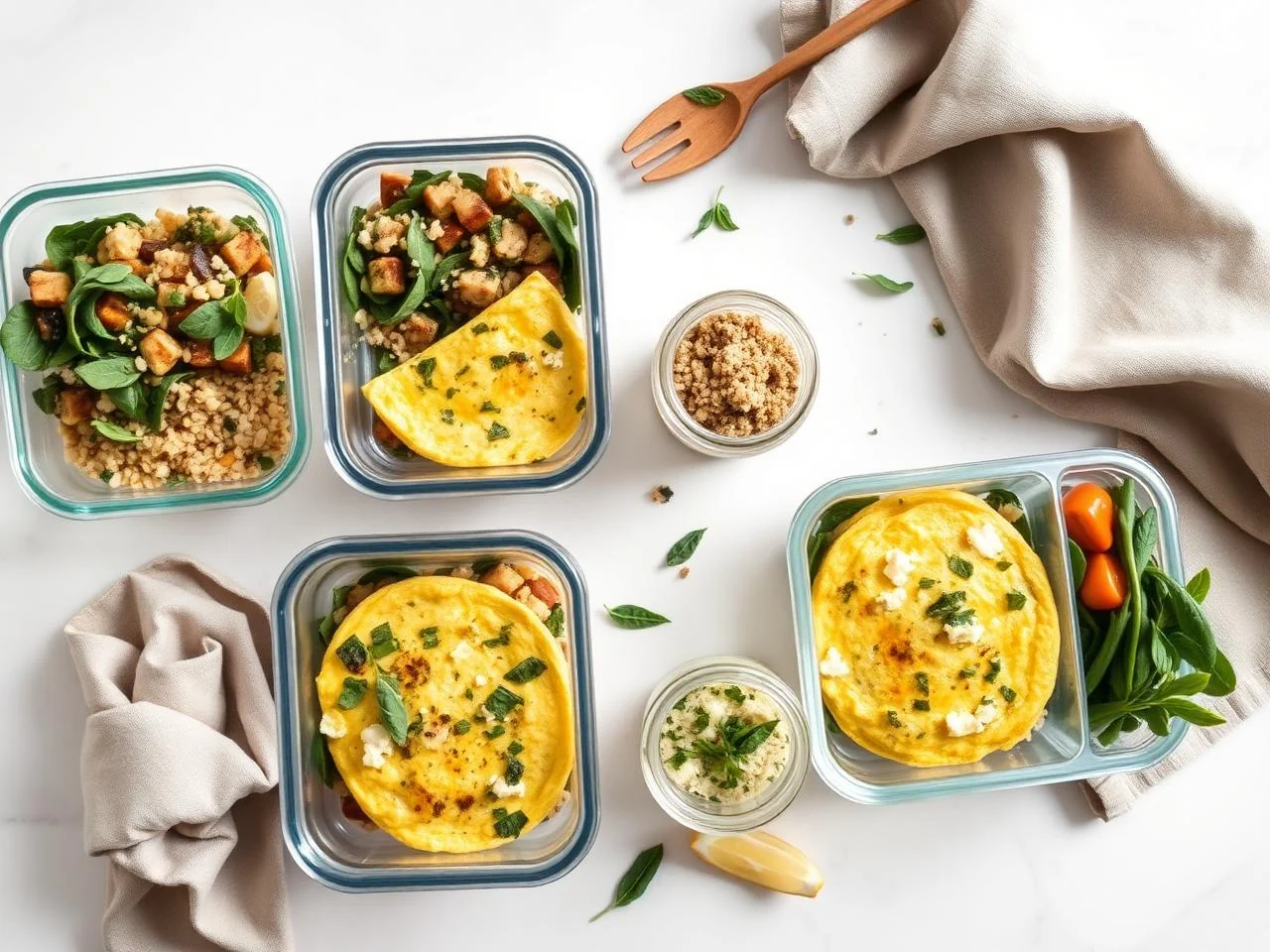 Spinach And Feta Omelette