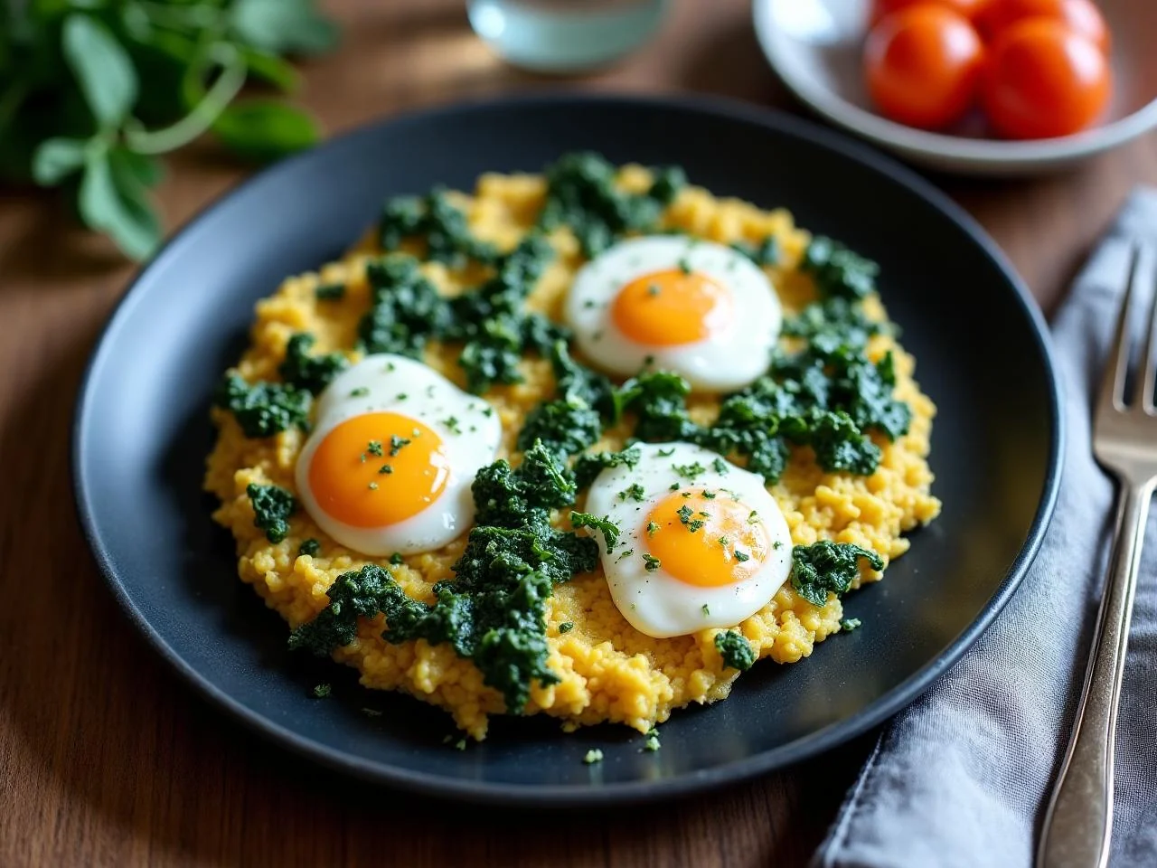 Spinach And Feta Scramble