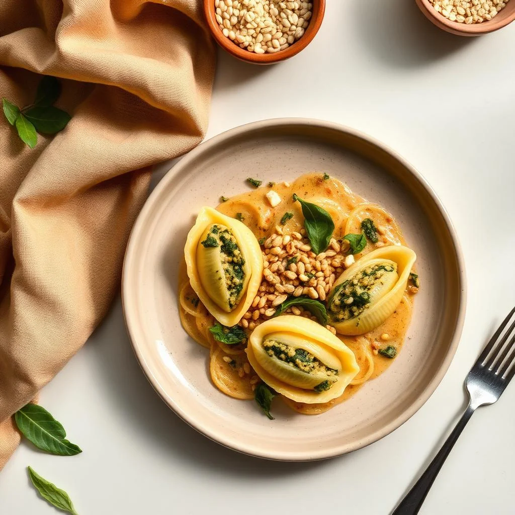 Spinach And Feta Stuffed Shells