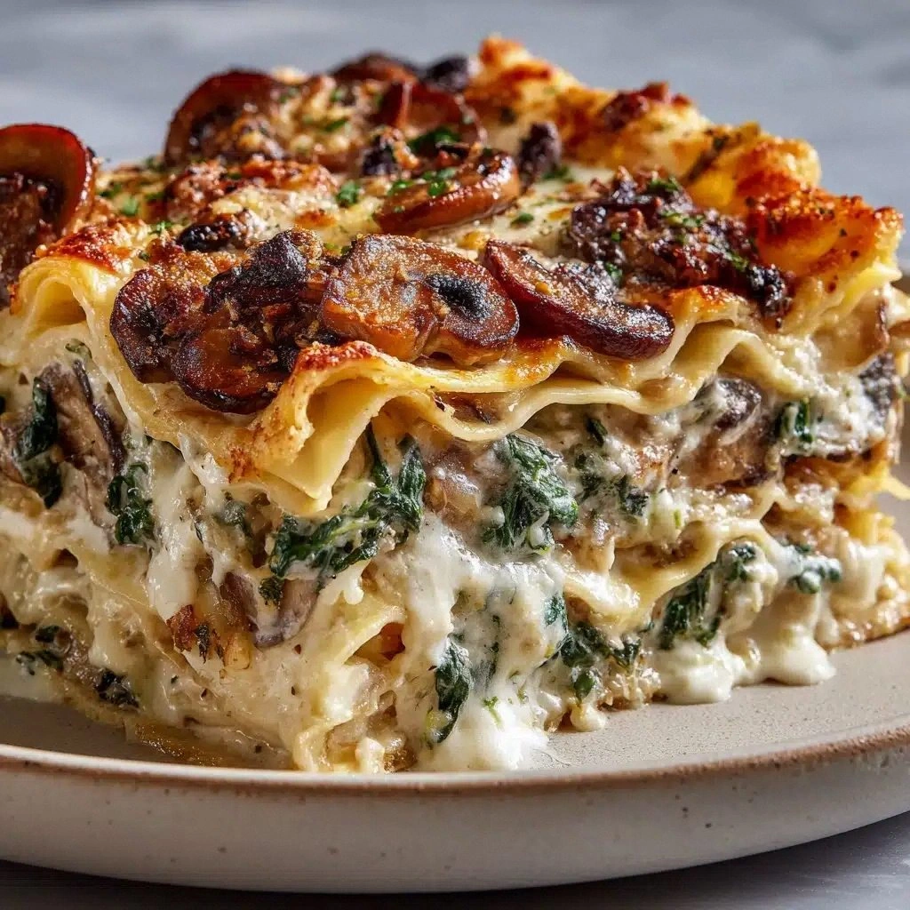Spinach and Mushroom White Las