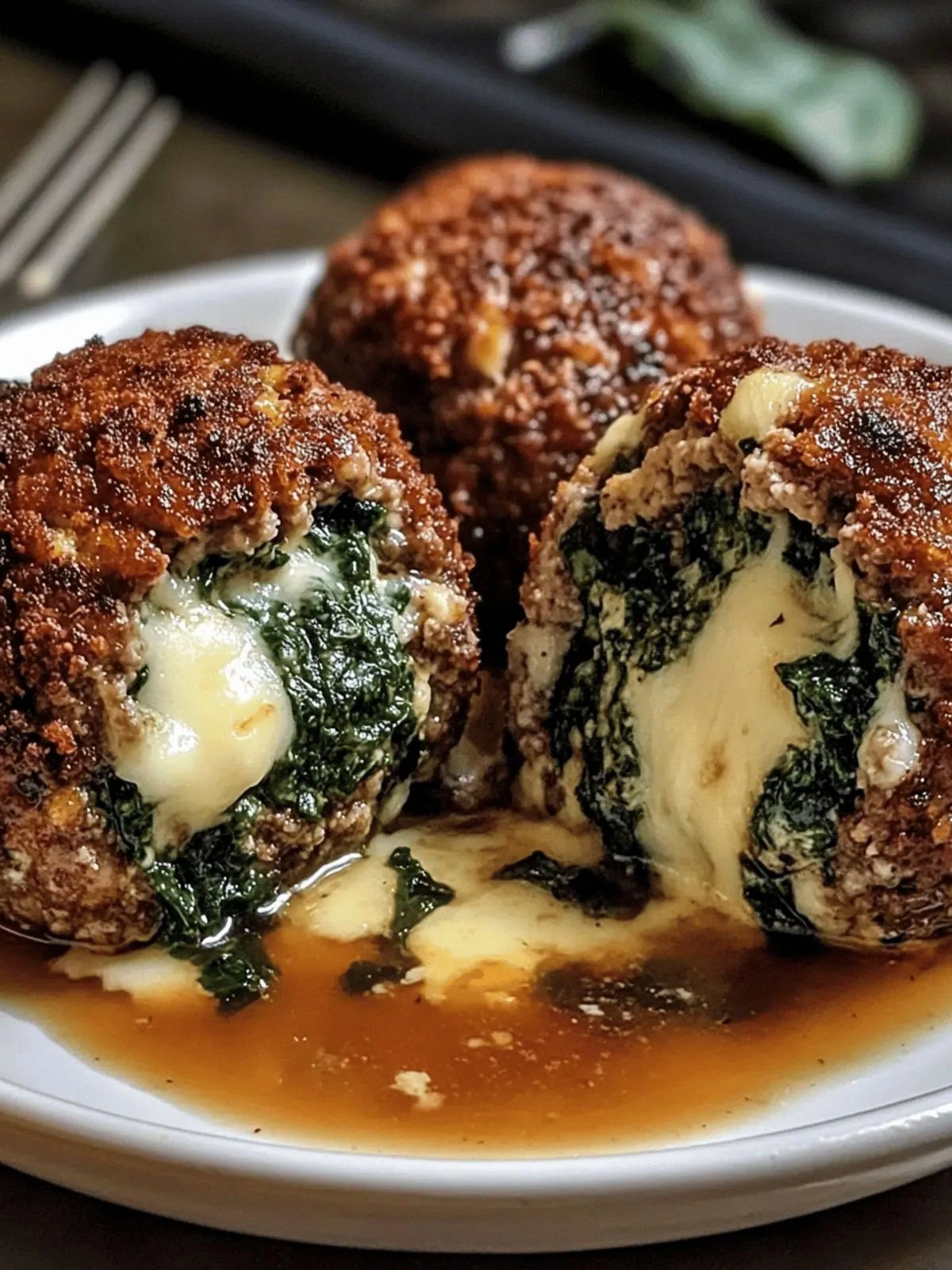 Spinach Garlic Meatballs Stuff