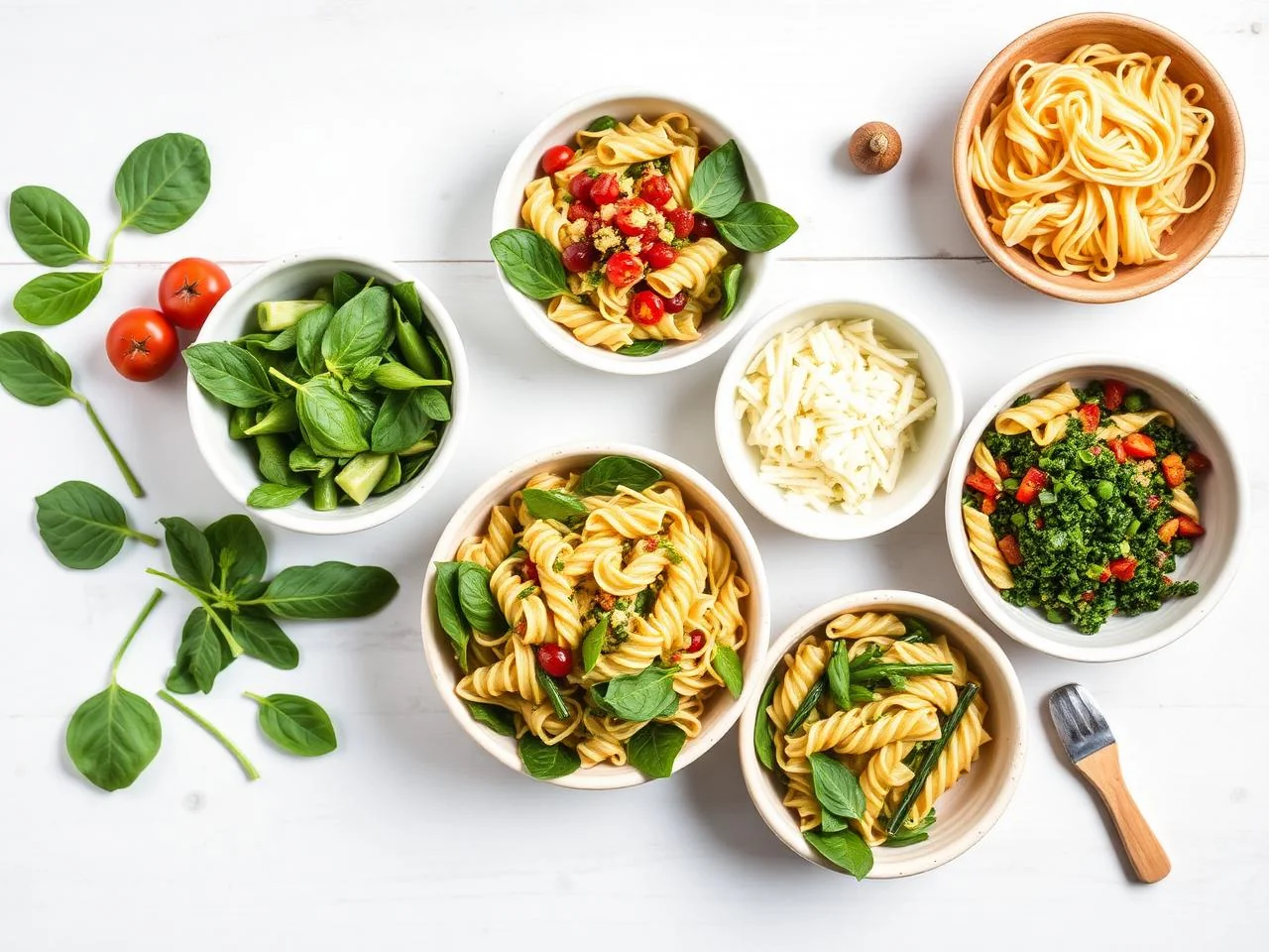 Ingredients for Spinach Pasta Salad