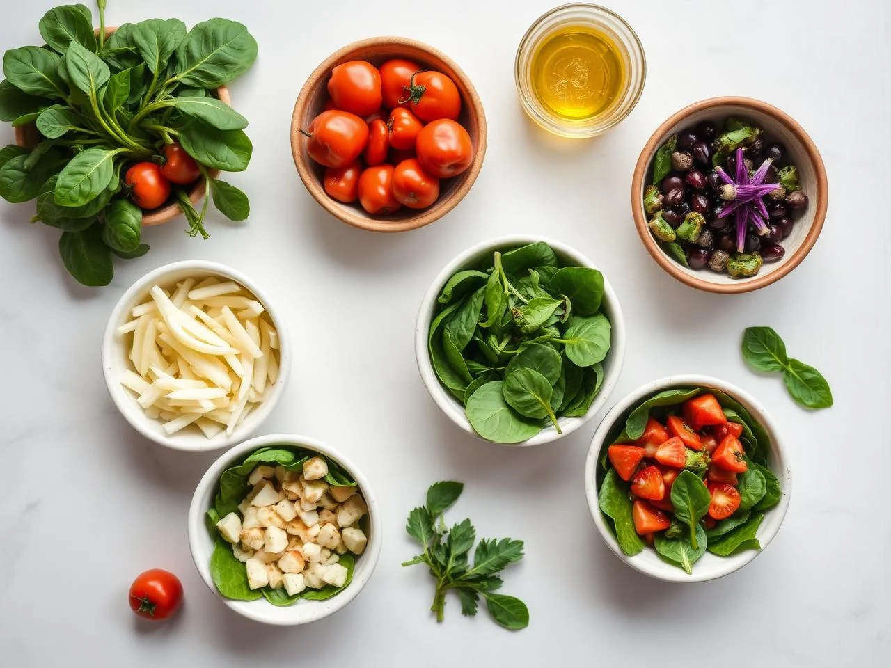 Ingredients for Spinach Salad