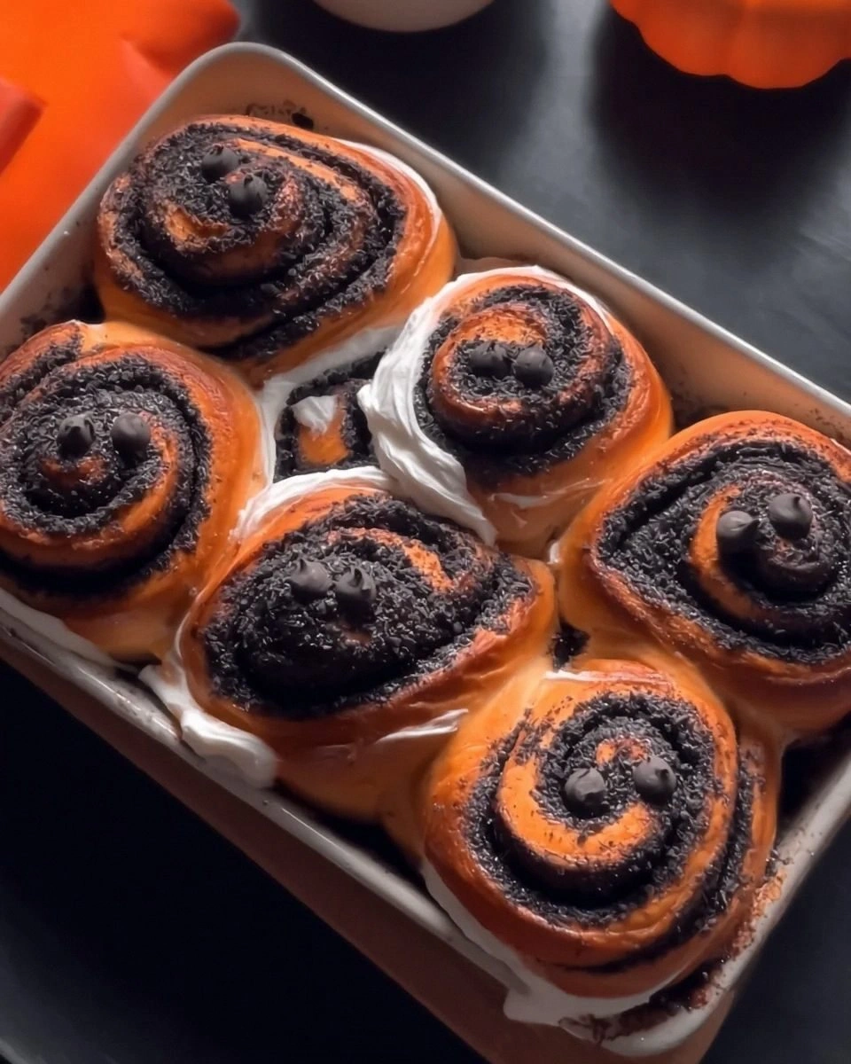 Spooky Cinnamon Rolls