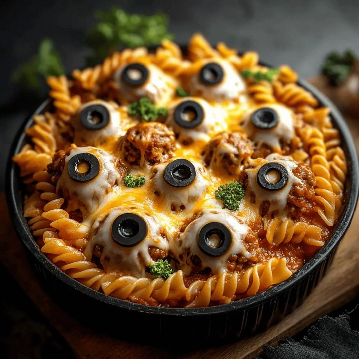 Spooky Eyeball Pasta Bake: A Fun Halloween Family Feast