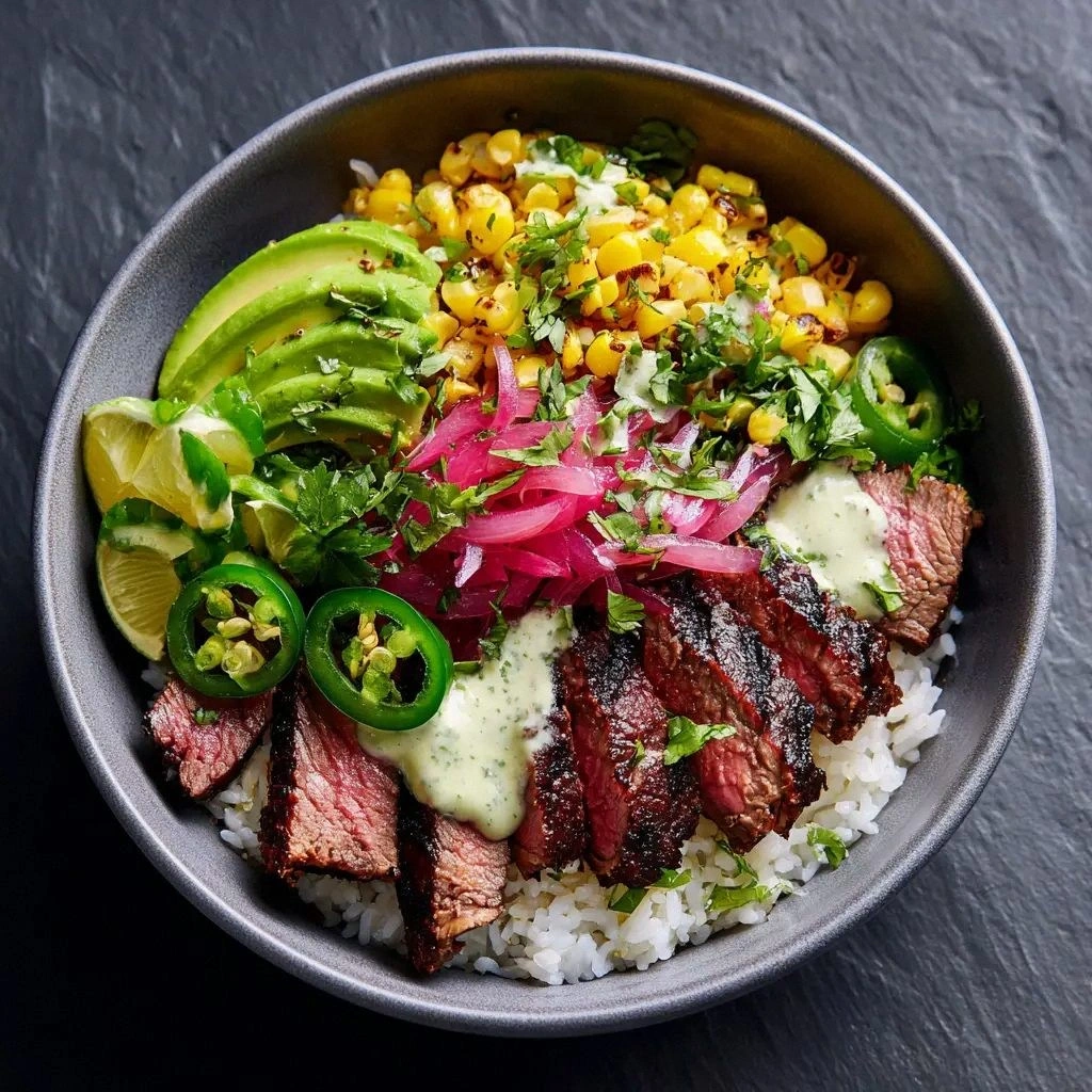 Steak and Avocado Bowl with Ze