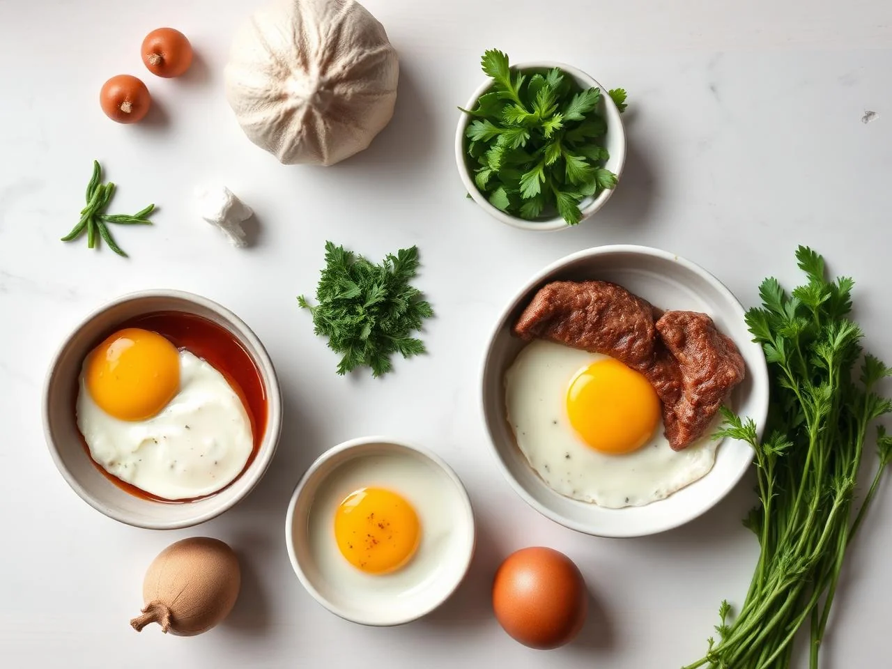 Ingredients for Steak And Eggs