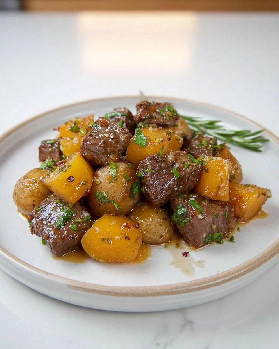 Steak Bites & Garlic Butter Potatoes