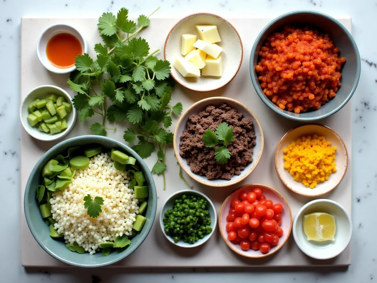Ingredients for Steak Burrito Bowl