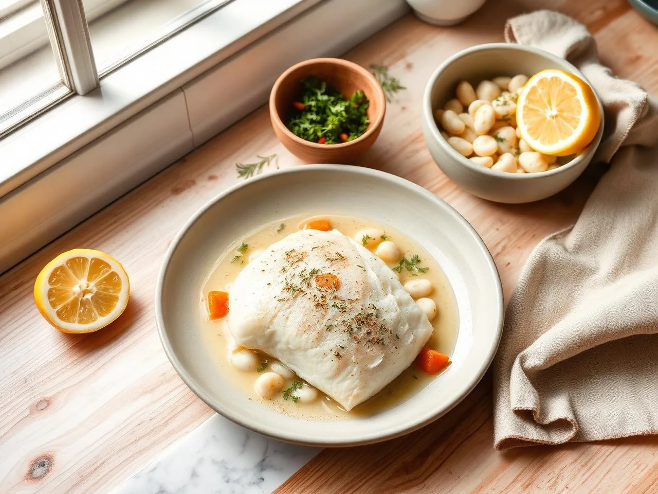 Steamed Cod