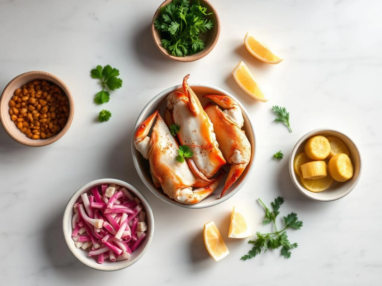 Ingredients for Steamed Crab Legs