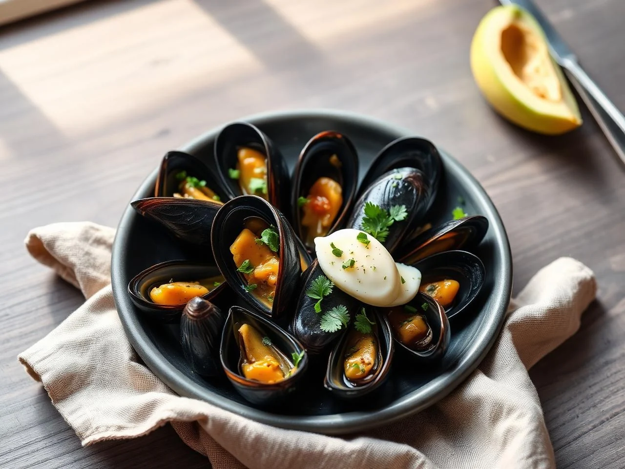 Steamed Mussels