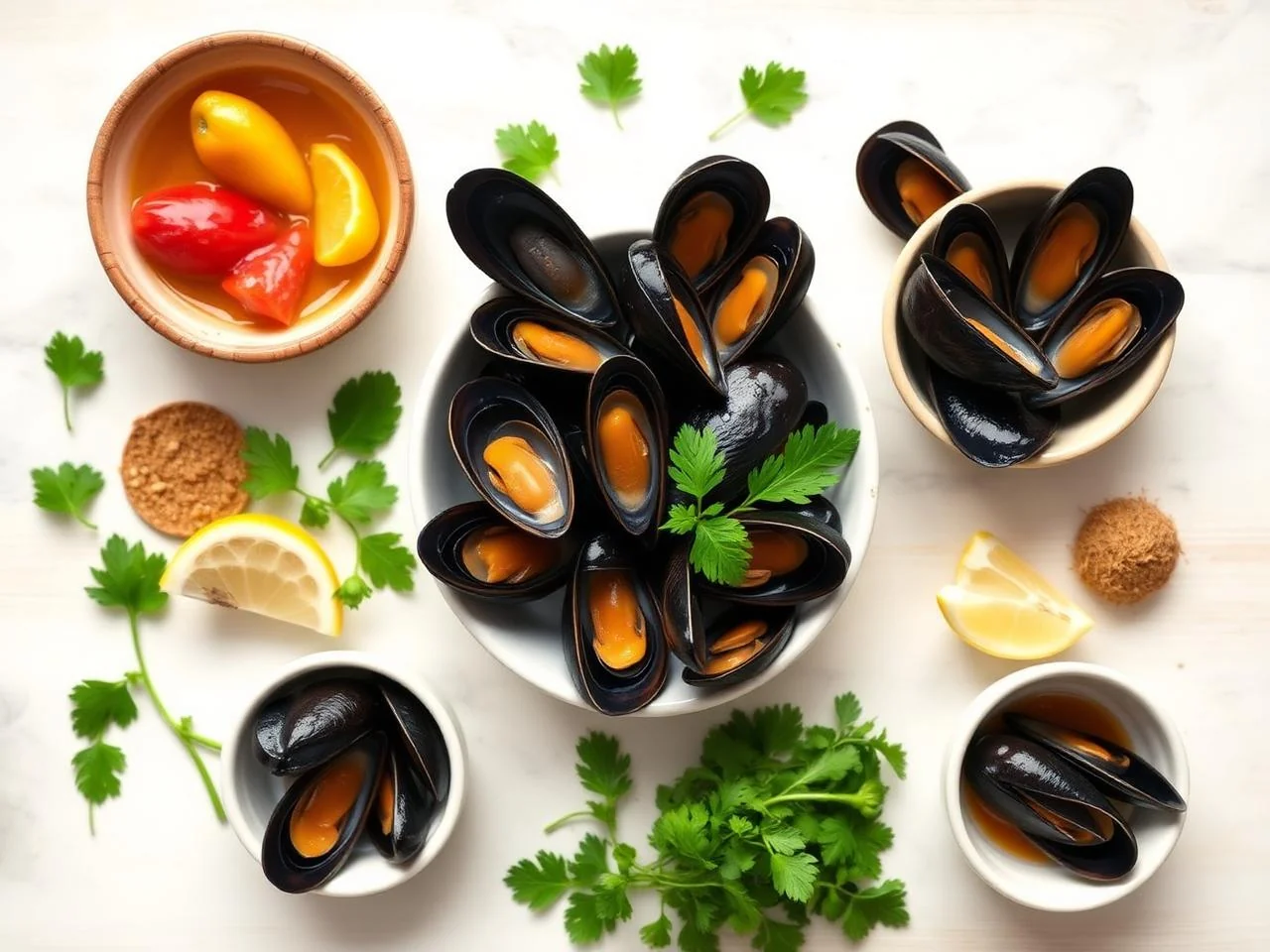 Ingredients for Steamed Mussels