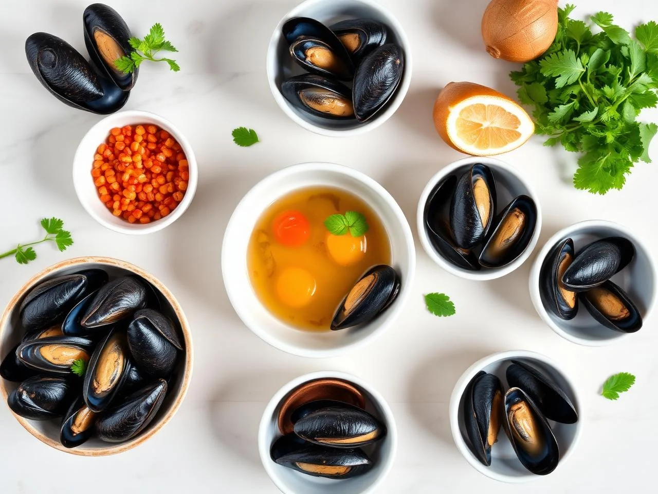 Ingredients for Steamed Mussels