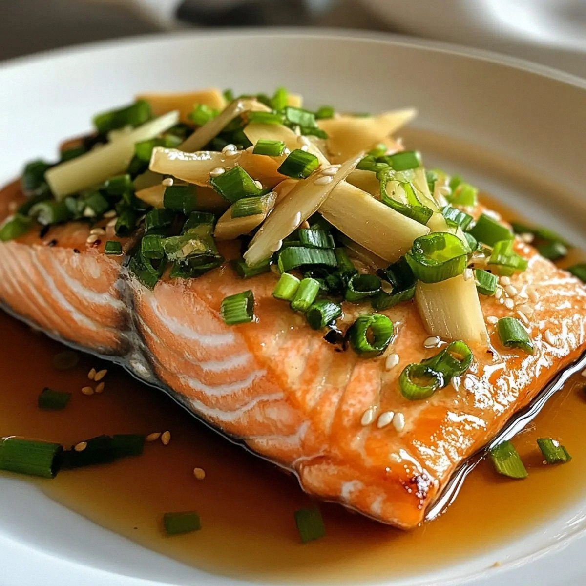 Steamed Salmon, Shanghai Style: Quick, Healthy Delight