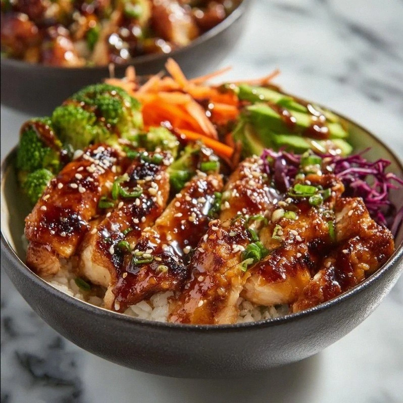 Sticky Chicken Bowls Recipe