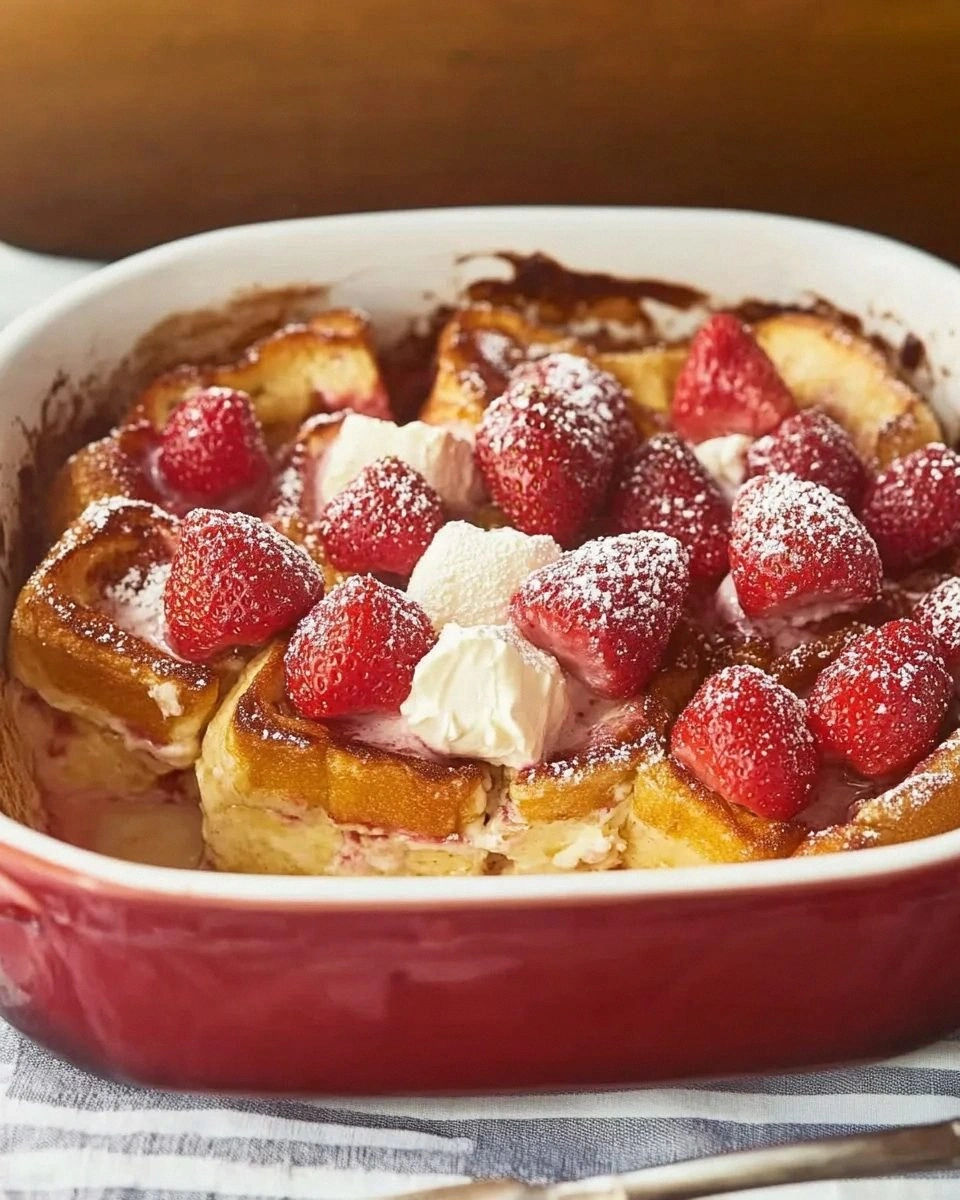 Strawberries & Cream French Toast Casserole: A Sweet Morning Indulgence