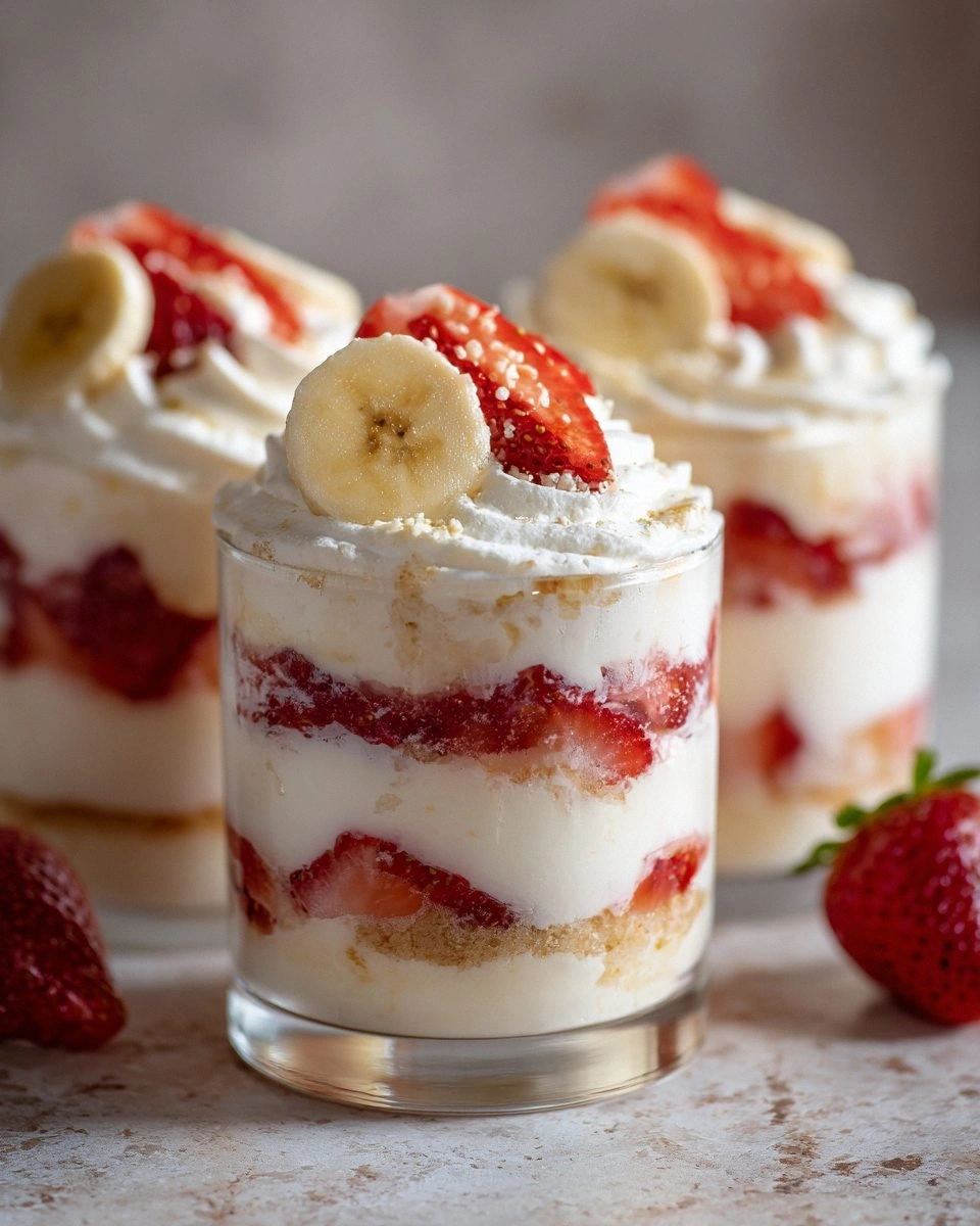 Strawberry Banana Cream Layer Cups – A Dreamy, Fresh, No-Bake Dessert You’ll Want Every Single Week