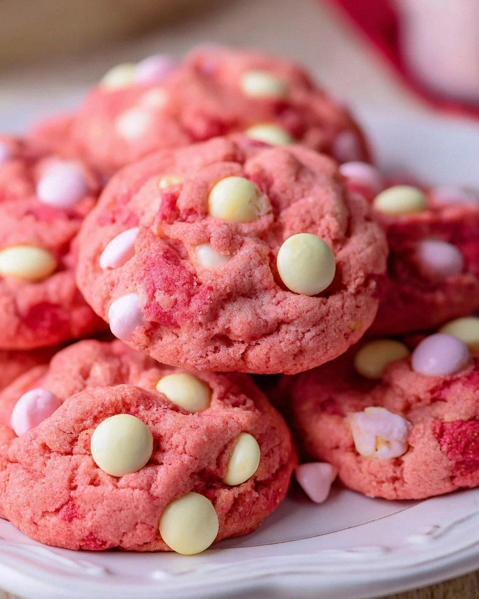 Strawberry Cake Mix Cookies