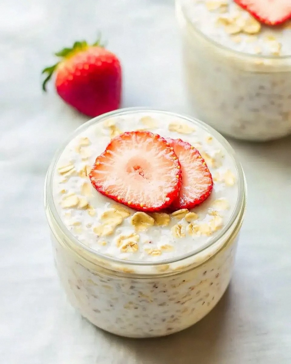 Strawberry Cheesecake Overnight Oats are a delicious!