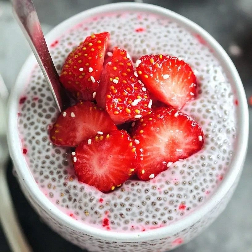Strawberry Chia Seed Pudding
