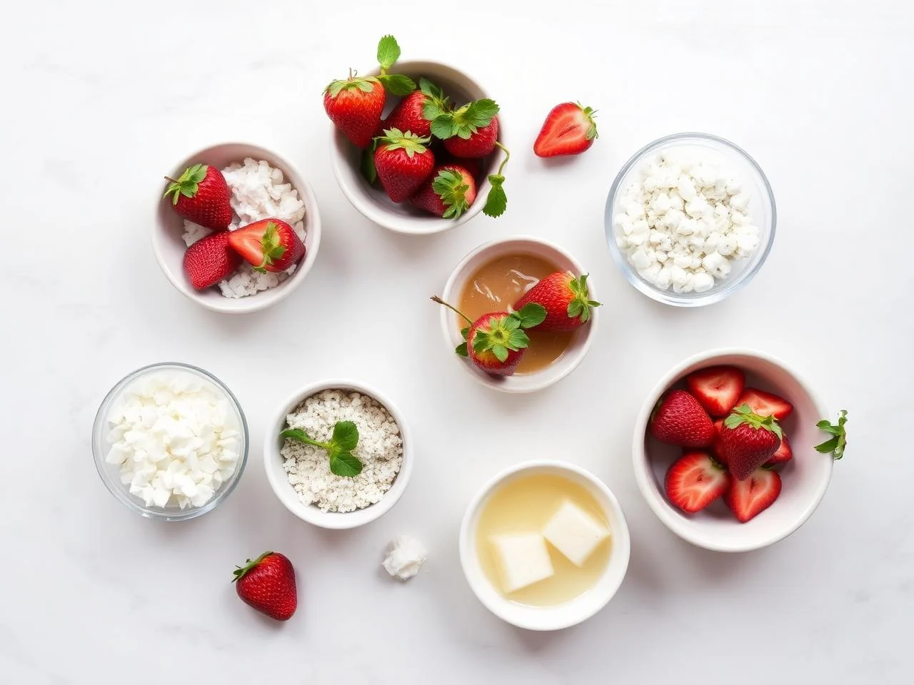 Ingredients for Strawberry Coconut Fat Bombs