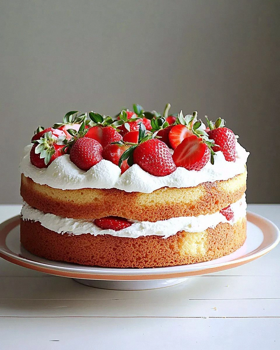 Strawberry Cream Sponge Cake Recipe is a must-try!