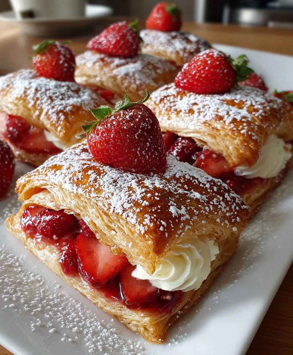 Strawberry Flaky Puff Pastry