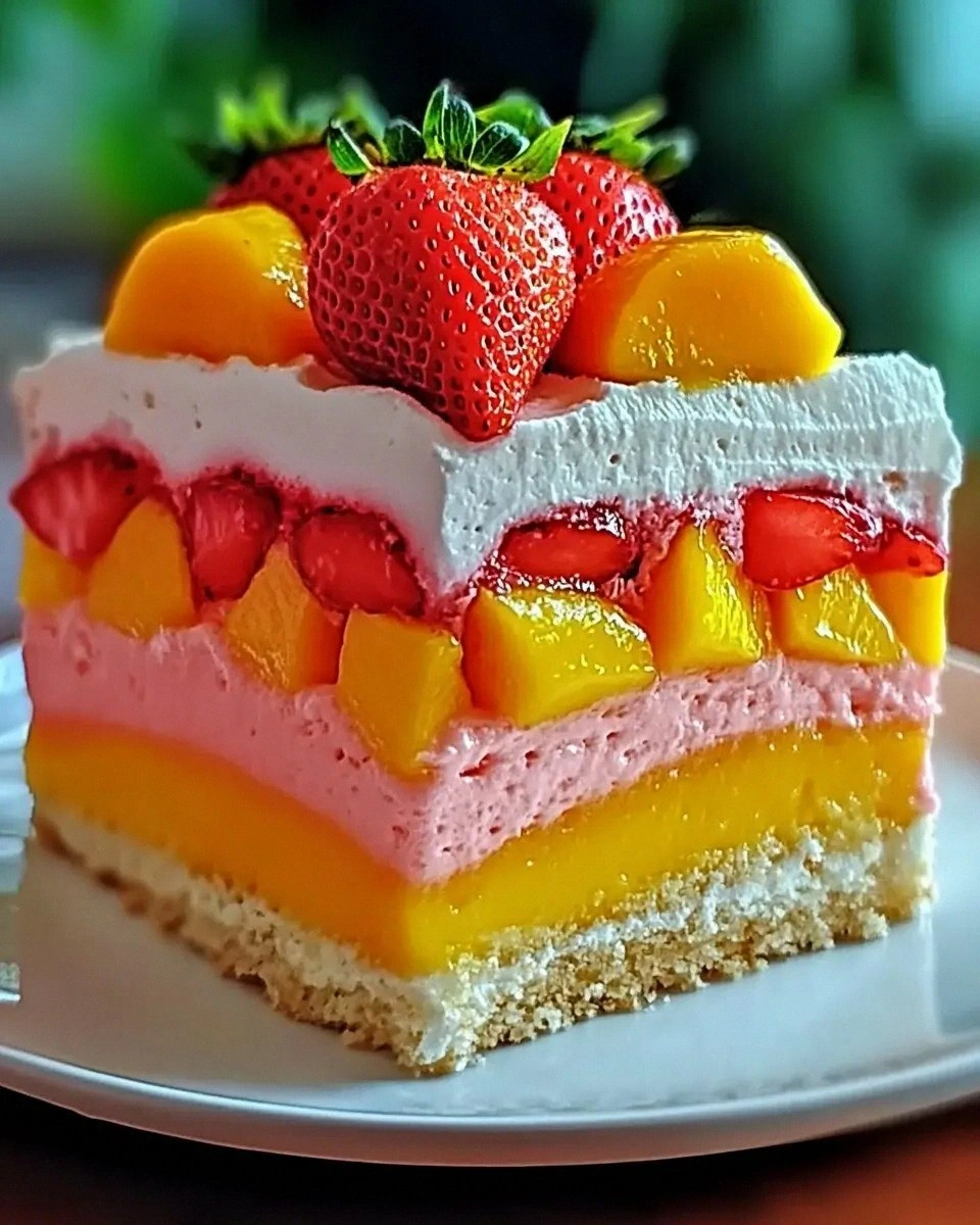 Strawberry Mango Delight Cake Recipe is a must-try!