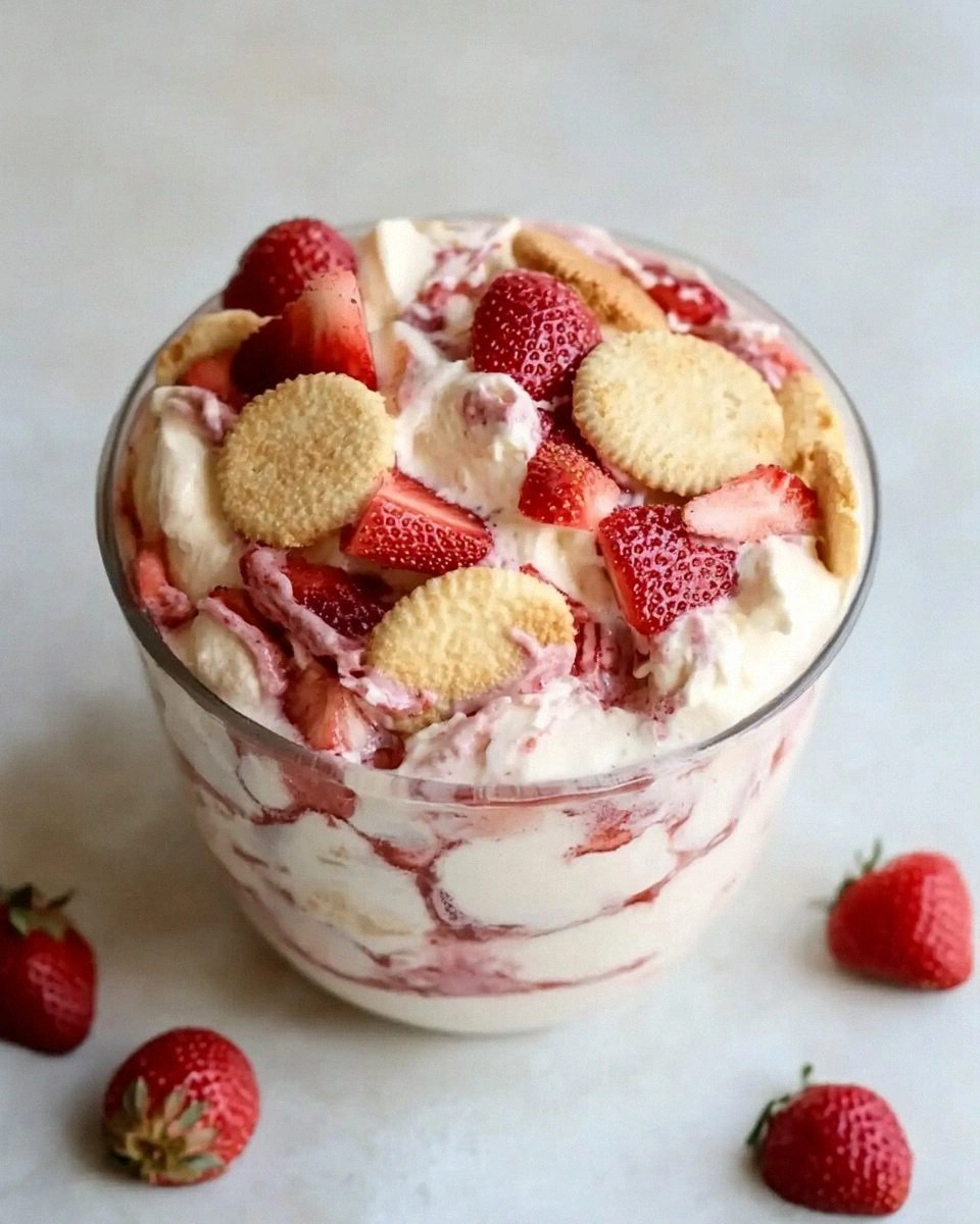Strawberry Shortcake Pudding