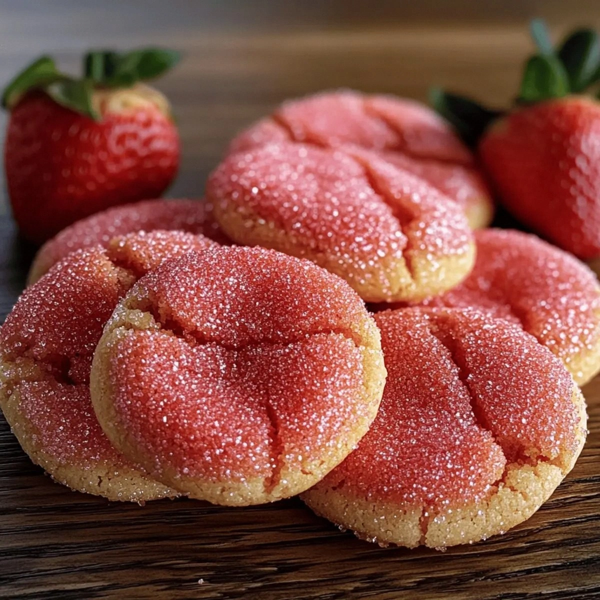 Strawberry Sugar Cookies with Sparkling Strawberry Sugar Bliss