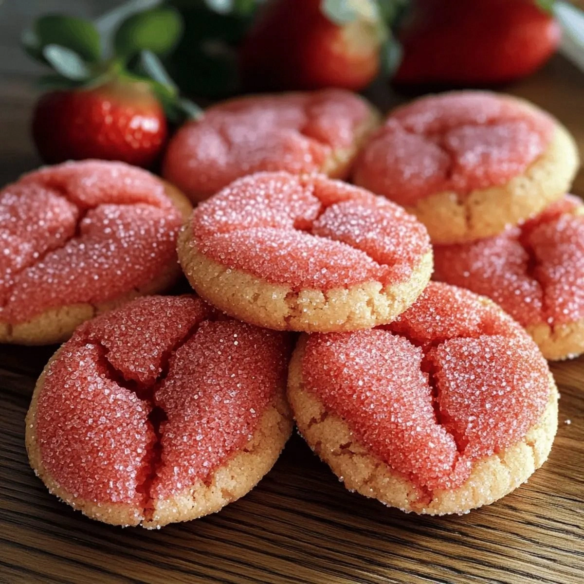Strawberry Sugar Cookies with Sparkling Strawberry Sugar Bliss