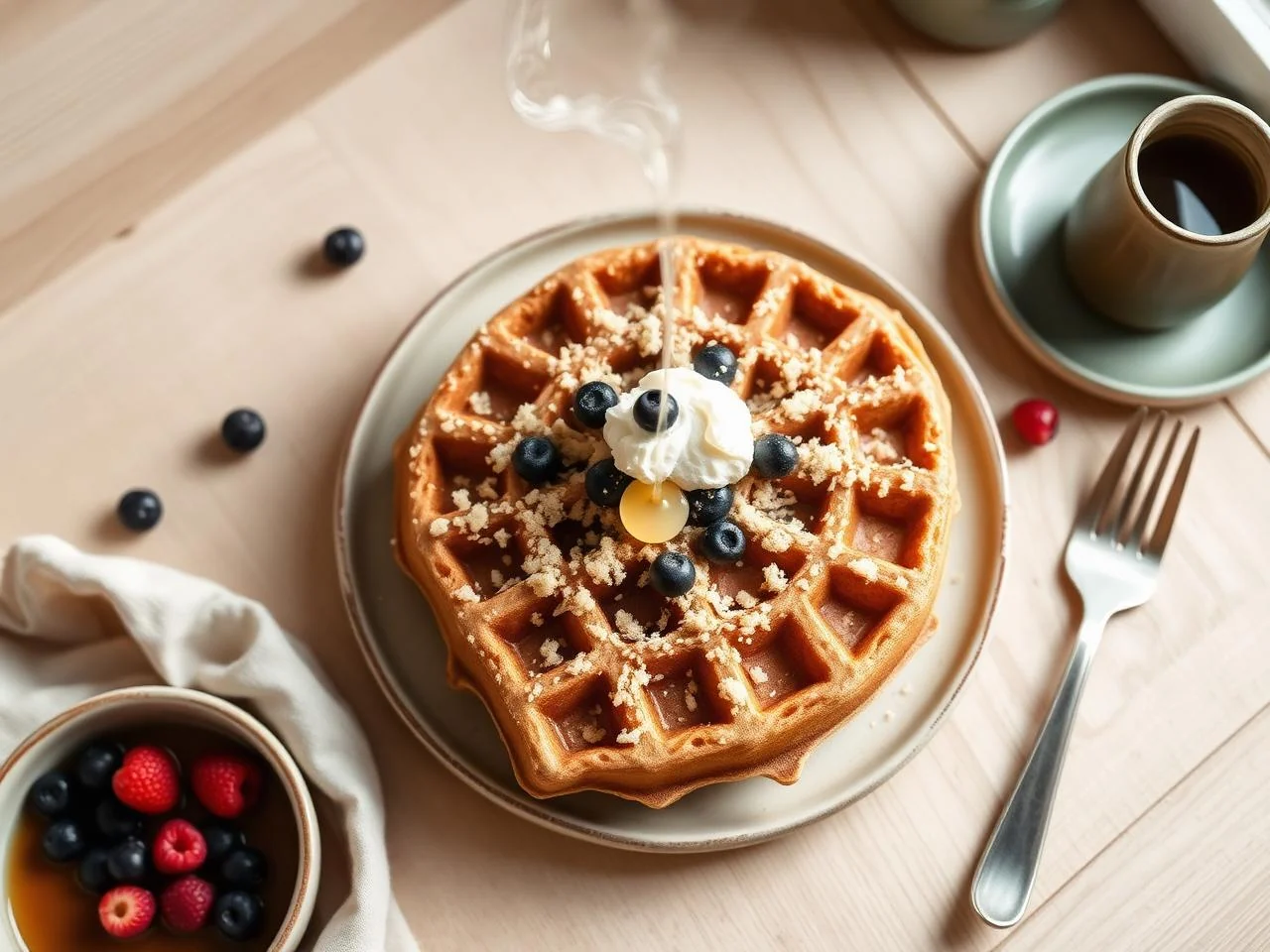 Streusel Topped Waffles