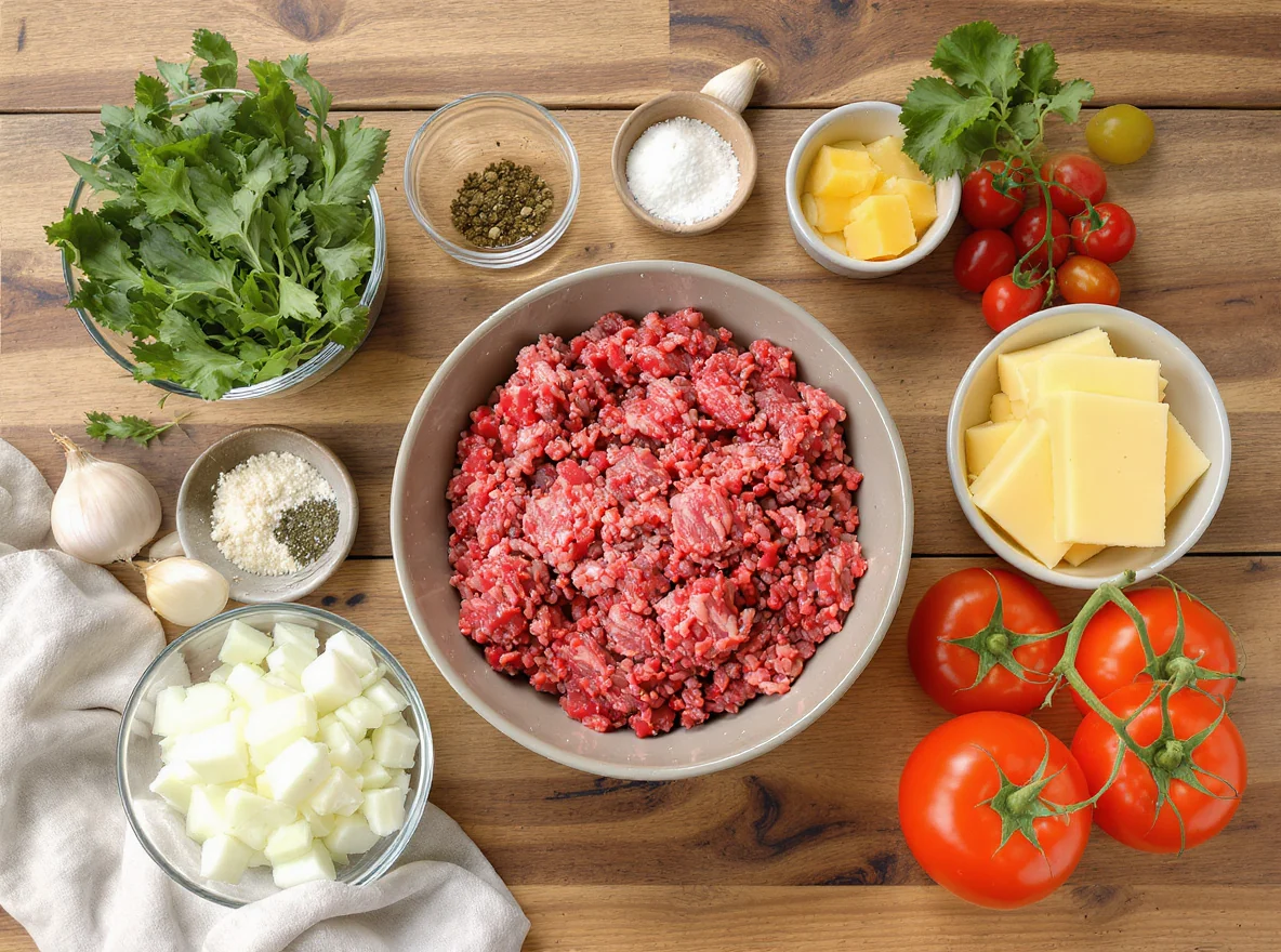 Ingredients for Stuffed Cheeseburgers