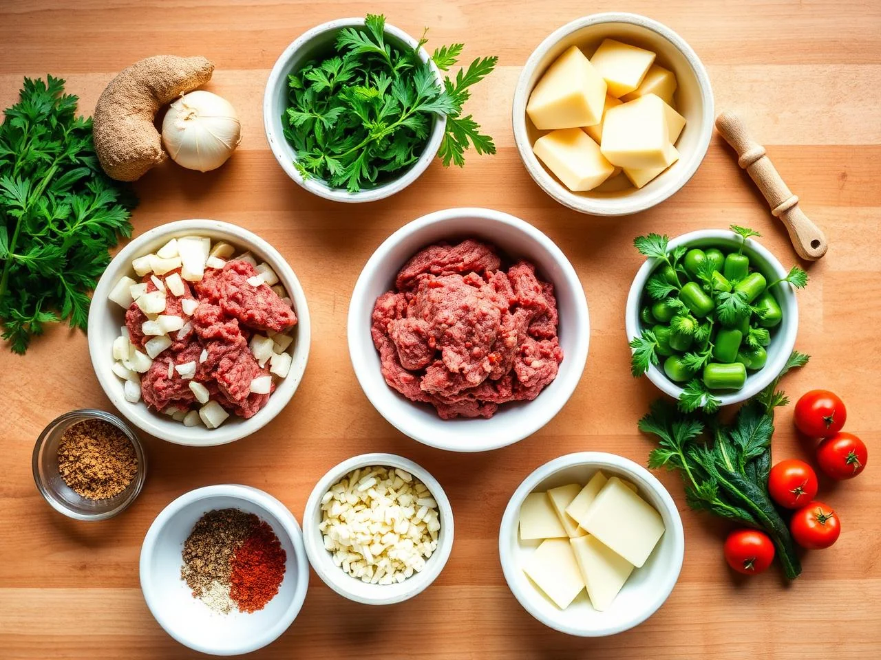 Ingredients for Stuffed Meatloaf