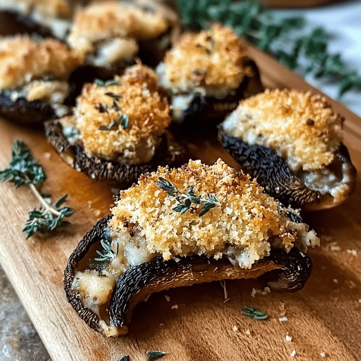Stuffed Morel Mushrooms with Creamy Herb Delight