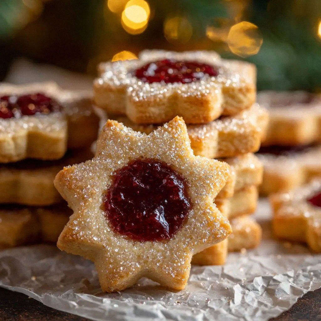 Sugar Plum Shortbread Cookies: