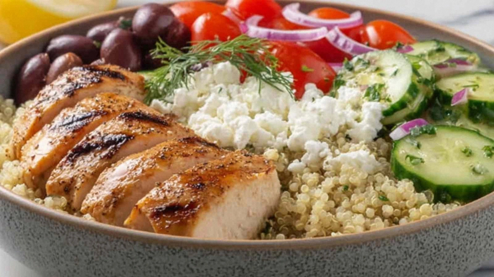 Sunny Greek Chicken Bowls with