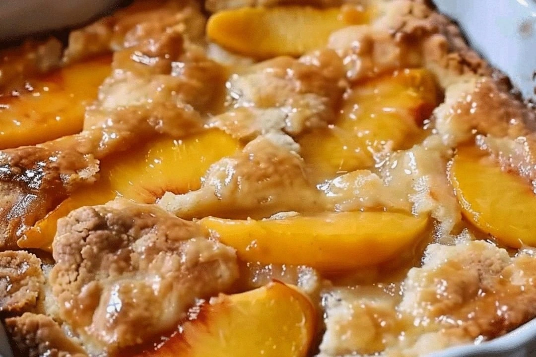 Super Easy Peach Cobbler
