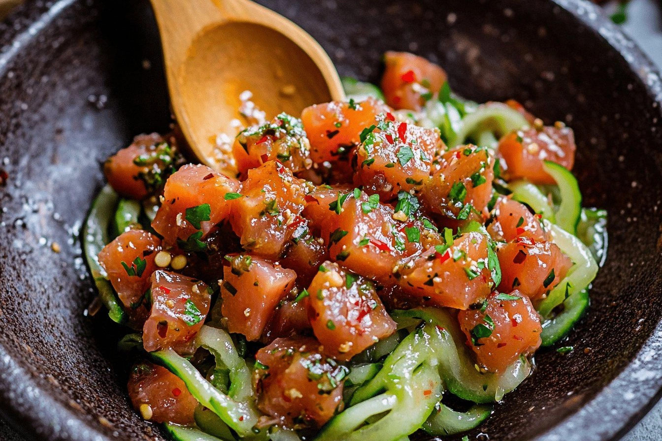 Sweet Chermoula Tuna Tartare w