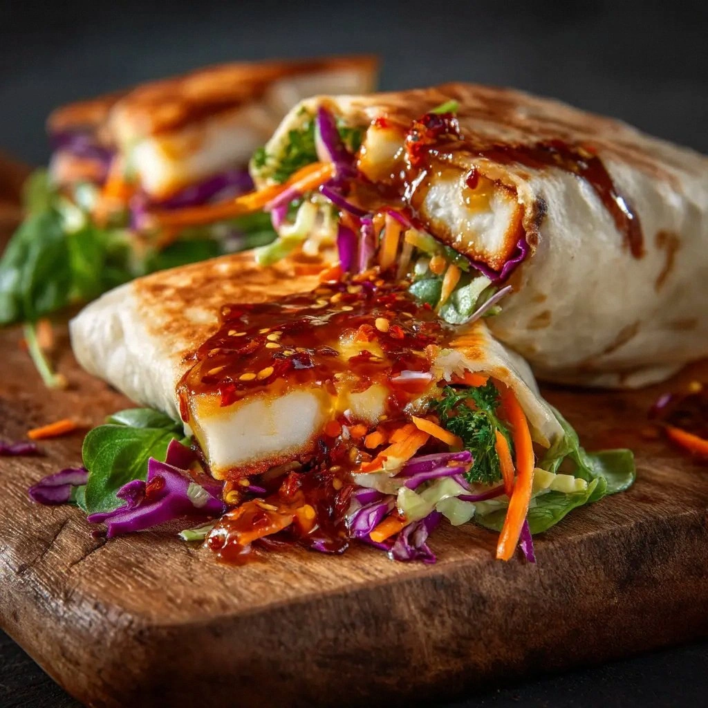Sweet Chili Halloumi Wraps (Re