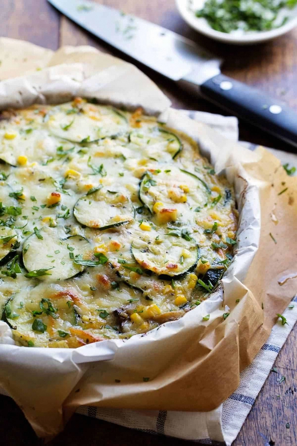 Sweet Corn and Zucchini Pie