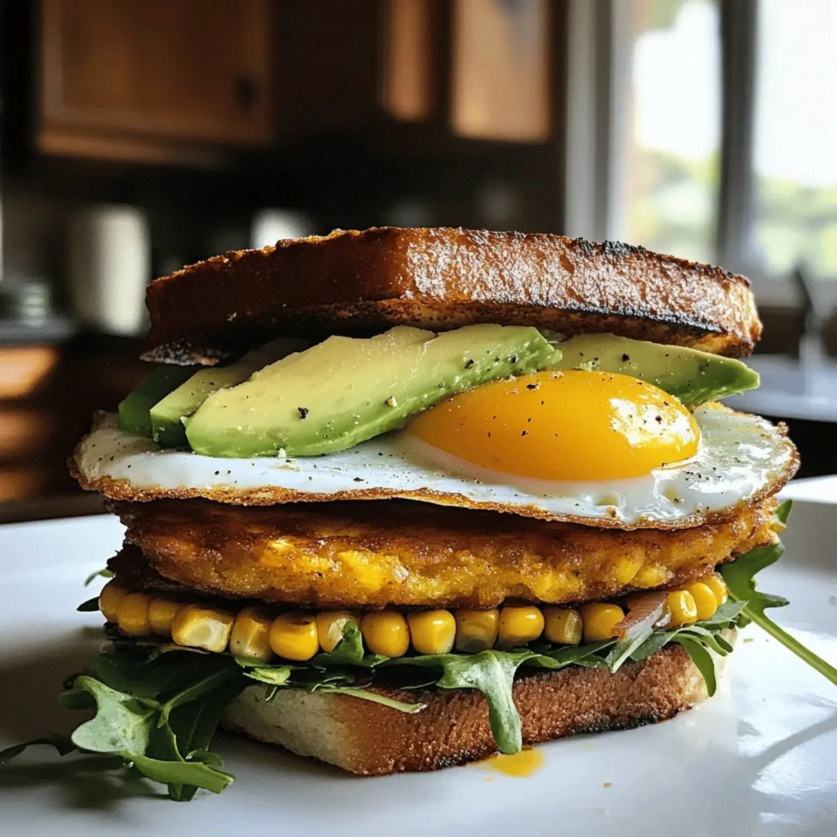 Sweet Corn Fritter Breakfast Sandwiches for a Blissful Morning