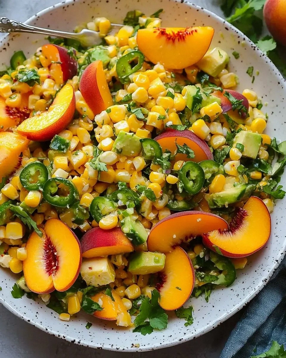 Sweet Corn Salad with Peaches: A Refreshing Delight!